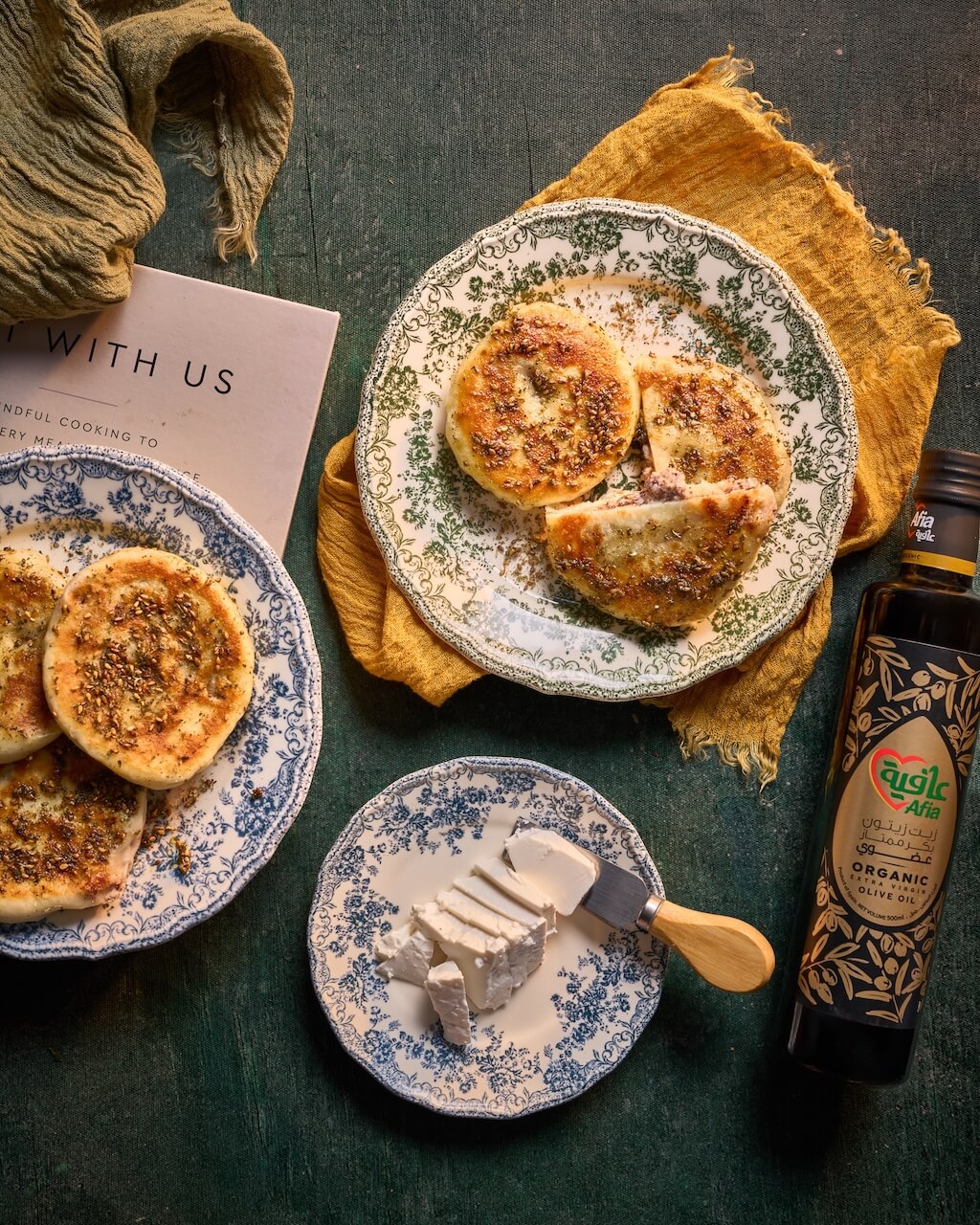 Zaatar and sumac cheese puffs